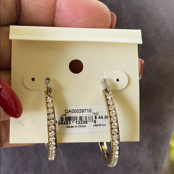 Fossil Gold Brand New Shiny Hoops - Picture 2 of 4